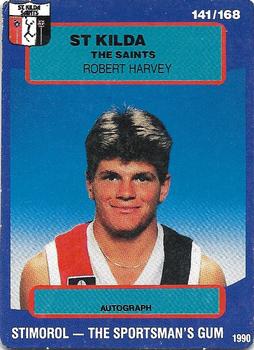 1990 AFL Scanlens Stimorol #141 Robert Harvey Front